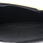 Lambskin Quilted Golden Class Wallet on Chain WOC Black