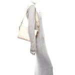 Lambskin Embossed Monogram Coussin PM Beige Cream