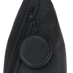 Calfskin Shadow Monogram Duo Slingbag Black