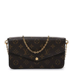 Monogram Pochette Felicie Chain Wallet Fuchsia