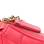 Lambskin Quilted Small Hobo Bag Pink