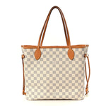 Damier Azur Neo Neverfull MM Rose Ballerine