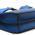 Cuoio Romano Vitello Cover Bi-Color Peekaboo I See U X Cross Satchel Bleu Royal Acciaio