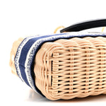 Wicker Oblique Dioriviera Medium Lady D-Joy Bag Blue