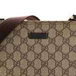 GG Supreme Monogram Small Flat Messenger Bag Dark Brown