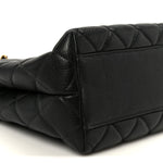 Caviar Quilted Shoulder Bag Black