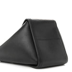 Silky Calfskin Mini Rider's Top Handle Bag Black