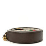 GG Supreme Monogram Web Mini Ophidia Round Shoulder Bag Brown