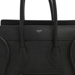 Drummed Calfskin Micro Luggage Black