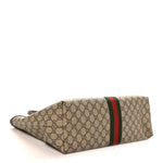 GG Supreme Monogram Medium Ophidia Shopping Tote Brown