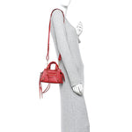 Grained Calfskin Neo Classic Gold Hardware Nano City Crossbody Medium Red