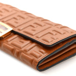 Nappa Matisse FF Embossed Continental Wallet On Chain Coloniale