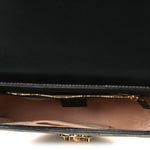 GG Supreme Monogram Calfskin Small Padlock Messenger Shoulder Bag Beige Black Cuir
