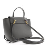 Grained Calfskin Nano Belt Bag Grey