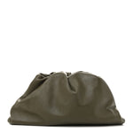 Smooth Butter Calf The Pouch Oversized Clutch  Kaki Fondent
