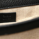 Dollar Calfskin Small Interlocking G Shoulder Bag Black