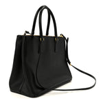 Saffiano Lux Large Galleria Double Zip Tote Black