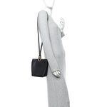 Nappa VLogo Bold Bucket Bag Black