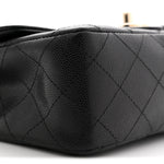 Caviar Quilted Mini Rectangular Flap Black