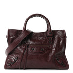 Agneau Arena Classic Hardware Small Le City Dark Burgundy