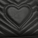 Calfskin Matelasse Small GG Marmont Shoulder Bag Black