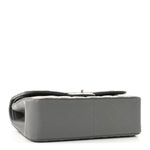 Caviar Quilted Jumbo Double Flap Grey