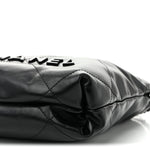 Shiny Calfskin Quilted Mini Chanel 22 So Black