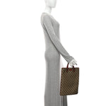 GG Plus Monogram Vertical Tote Red