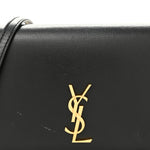 Grained Calfskin Monogram Phone Holder Crossbody Black