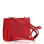 Grained Calfskin Milla Double Crossbody Bag Ruby Red