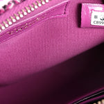 Tweed Quilted Mini Clutch With Chain Purple