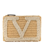 Raffia Viva Superstar Clutch Naturale Butter
