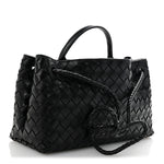 Nappa Intrecciato Small East West Andiamo Shoulder Bag Black