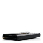 Grain De Poudre Matelasse Chevron Monogram Chain Wallet Black