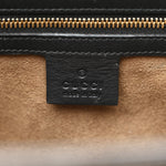 GG Supreme Monogram Calfskin Medium Padlock Top Handle Bag Beige Black Cuir
