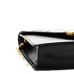 Vitello Liberty F is Fendi Bi-Color FF 1974 Embossed Envelope Belt Bag Maya Black
