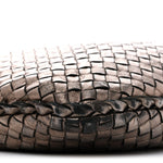 Metallic Nappa Intrecciato Medium Veneta Hobo Pewter