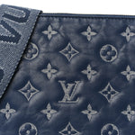 Lambskin Embossed Monogram Coussin PM Denim Blue