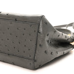 Ostrich Shiny Nappa Mini Peekaboo Iconic Satchel Grey