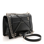 Lambskin Multi Studded Medium Diorama Flap Bag Black