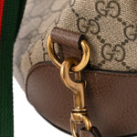 GG Supreme Monogram Neo Vintage Drawstring Bucket Backpack Beige New Acero Crop