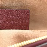Textured Dollar Calfskin Web Small Ophidia Dome Shoulder Bag Burgundy