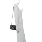 Lambskin Quilted Mini Flap Black