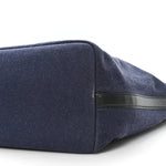 Calfskin Denim Large The Bow Bag Blue Black