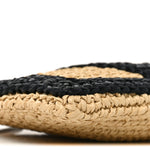 Raffia Viva Superstar Clutch Naturale Black