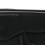Goatskin Double Saddle Pouch Black