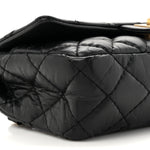 Aged Calfskin Quilted 2.55 Reissue Flap Belt Bag Clutch Black