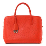 Ostrich Large Open Bar Tote Orange