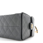 Caviar Quilted Small Chanel 25 Handbag Dark Grey