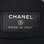 Wool Tweed Lambskin Quilted Chanel 19 Round Clutch With Chain and Coin Purse Black White